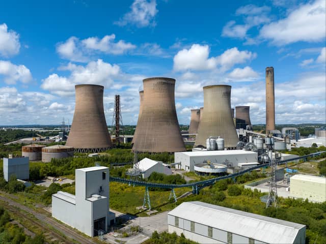 An aerial view of Fiddlers Ferry Power Station which was decommissioned in 2020 and is in the process of being demolished. Photo: Christopher Furlong/Getty Images