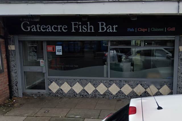 Gateacre Fish Bar, Grange Lane. Photo: Google Street View