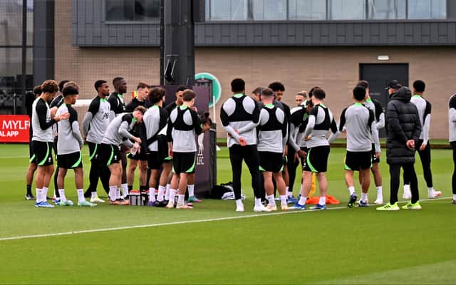 General view during a training session at AXA Training Centre on October 19, 2023 in Kirkby, England. (Photo by Andrew Powell/Liverpool FC via Getty Images)