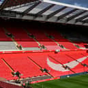 A general view of Liverpool’s Anfield Road stand. Picture: Andrew Powell/Liverpool FC via Getty Images