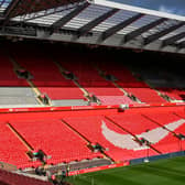 A general view of Liverpool’s Anfield Road stand. Picture: Andrew Powell/Liverpool FC via Getty Images