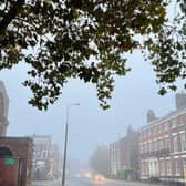 The Georgian Quarter looked spooky on Friday morning as the area was shrouded with fog. 