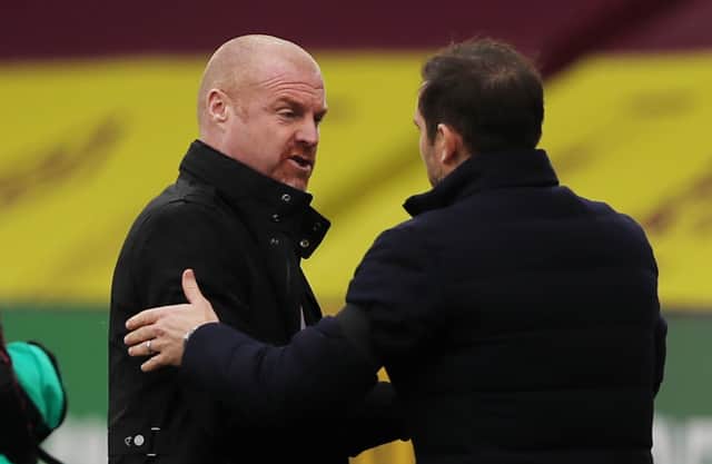 Sean Dyche and Frank Lampard. Picture: Molly Darlington - Pool/Getty Images