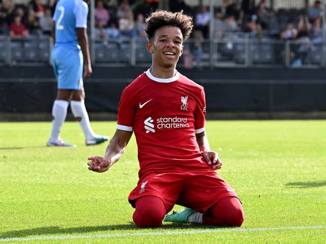 Liverpool youngster Trent Kone-Doherty. Picture:  Nick Taylor/Liverpool FC/Liverpool FC via Getty Images