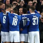 Everton celebrate after scoring against Burnley. Picture: Jan Kruger/Getty Images