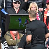 VAR getting used during a Liverpool game.