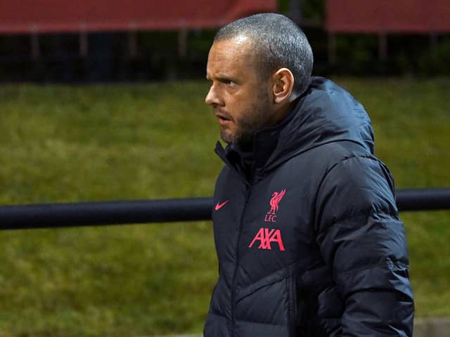 Liverpool under-18 assistant coach Jay Spearing. Picture: Nick Taylor/Liverpool FC/Liverpool FC via Getty Images