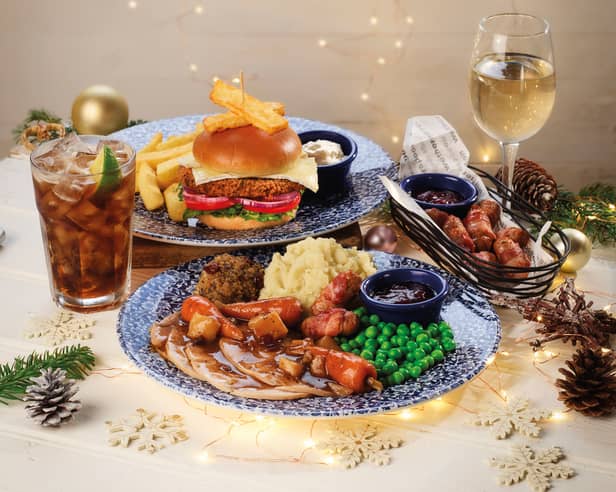 Picture issued by JD Wetherspoon as its Christmas menu launches.