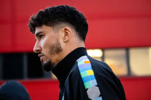 Altay Bayindir of Manchester United arrives ahead of the Carabao Cup Fourth Round match between Manchester United and Newcastle United at Old Trafford on November 01, 2023 in Manchester, England. (Photo by Ash Donelon/Manchester United via Getty Images)