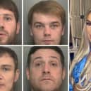 Top: Sean Zeisz and Niall Barry and bottom, Joseph Peers and James Witham have all been convicted of the murder of Ashley Dale, right, who was killed in Liverpool last year.