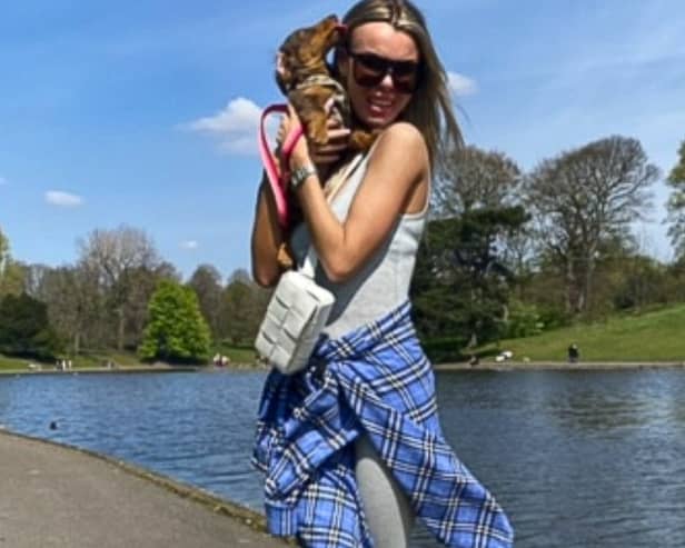 Ashley and her dog at Sefton Park. Photo: Handout.