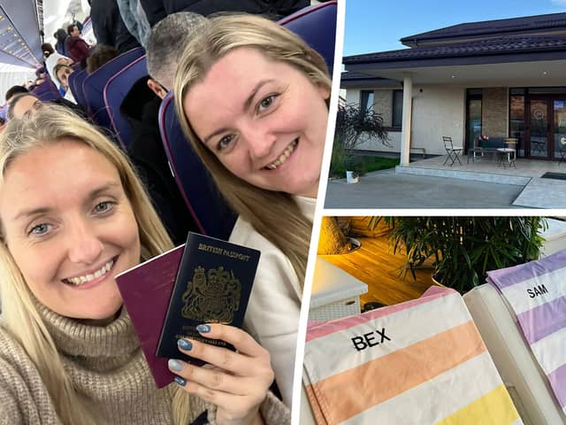 Rebecca Kellett, 37, and her best friend, Sam Martin, 34, flew from Liverpool John Lennon Airport to Bucharest for £32 each. Image: SWNS