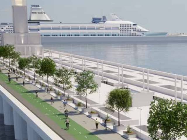 A CGI mock up included in a report about the Mersey tidal power project. Credit: Liverpool City Region Combined Authority