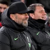 Jurgen Klopp manager of Liverpool during the Group E UEFA Europa League match between Liverpool FC and LASK at Anfield on November 30, 2023 in Liverpool, England. (Photo by Andrew Powell/Liverpool FC via Getty Images)