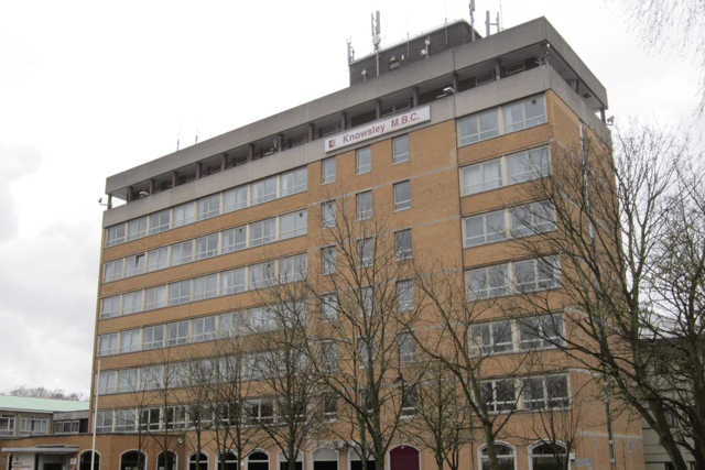 Huyton's municipal building. Image: Rept0n1x, CC BY-SA 3.0 via Wikimedia Commons