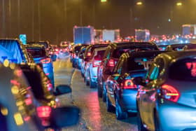 A busy motorway traffic jam at night. Image: Jevanto Productions - stock.adobe.com