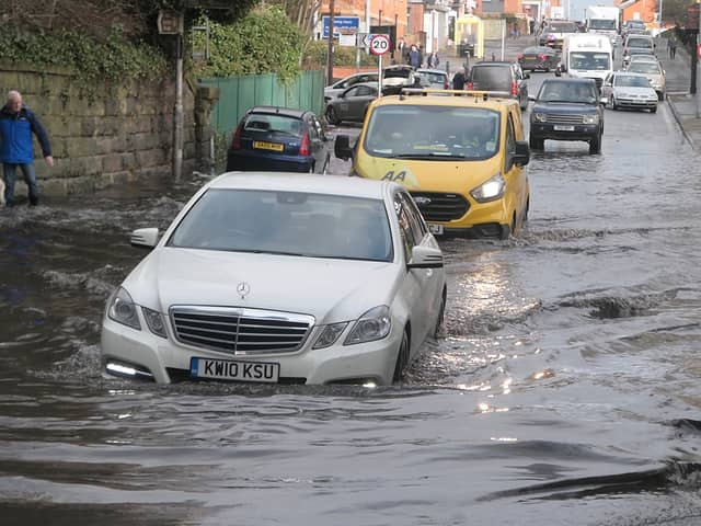 Flooding in Bebington. Photo: Ian Fairbrother