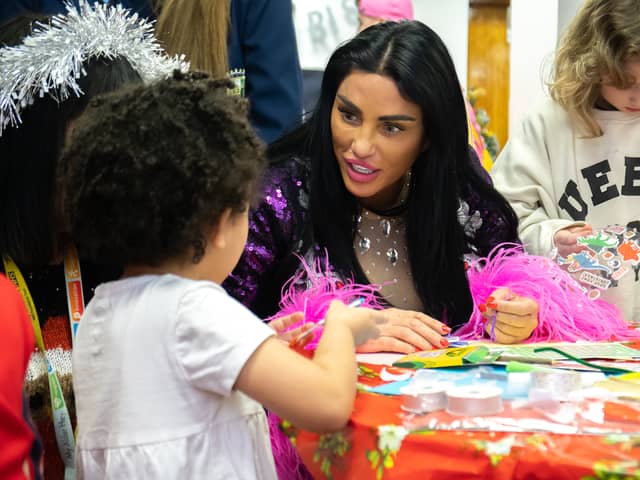 Katie Price visits children and families at Ronald McDonald House Alder Hey. Image: Ronald McDonald House Charities UK