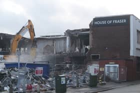 The demolition of the former House of Fraser and Beatties store began in November last year. Photo: Ian Fairbrother