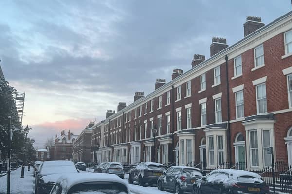Snow covers Falkner Street, Liverpool. Image: Emma Dukes for LiverpoolWorld