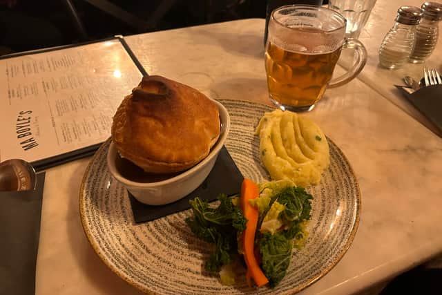 The serving of Scouse pie at Ma Boyles.