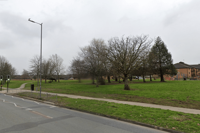 The substance was found in a park area close to Childwall Valley Road. Image: Google