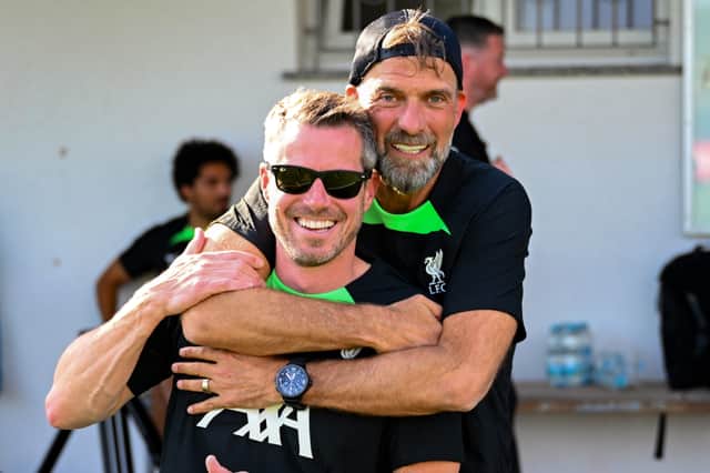 Liverpool CEO Billy Hogan with Jurgen Klopp.  (Photo by Andrew Powell/Liverpool FC via Getty Images)