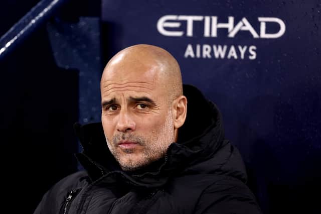 Man City boss Pep Guardiola. (Photo by Naomi Baker/Getty Images)