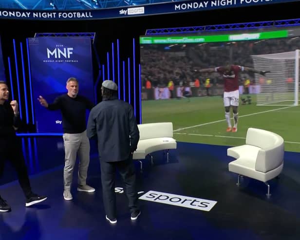 Sky Sports Monday Night Football with Jamie Carragher David Jones and Michail Antonio