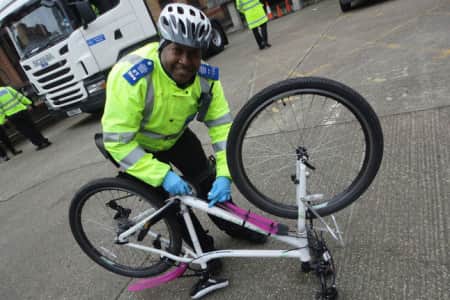 Officers will assist cyclists in preventing theft. Image by Bike Register