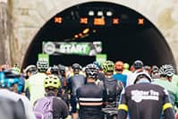 Riders at the start line of the Liverpool-Chester-Liverpool (LCL) Bike Ride. Image: NSPCC