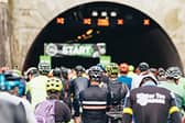 Riders at the start line of the Liverpool-Chester-Liverpool (LCL) Bike Ride. Image: NSPCC