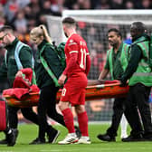 Liverpool midfielder Ryan Gravenberch was stretchered off following a tackle from Moises Caicedo