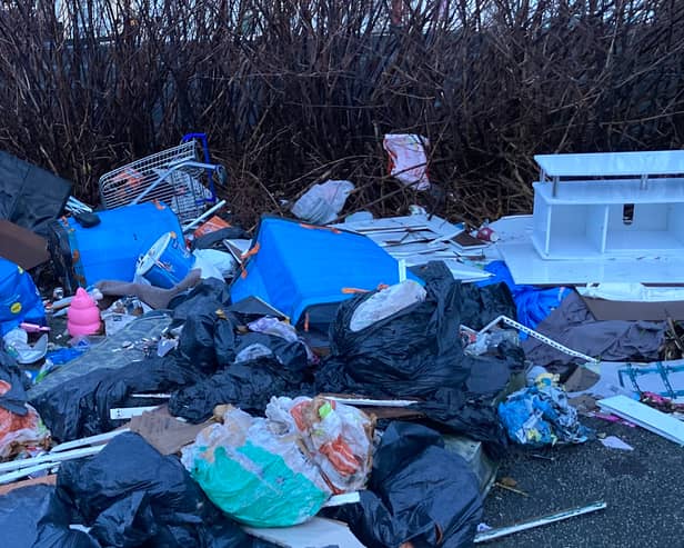Fly-tipping on Hicks Road, Seaforth. Image: LDRS