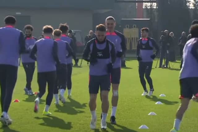Liverpool training footage ahead of Sparta Prague. Picture: Liverpool FC/ Youtube