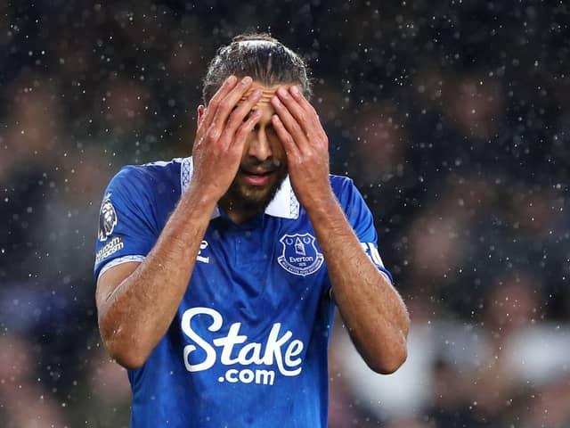 Everton striker Dominic Calvert-Lewin. The forward is among the most wasteful finishers in the Premier League this season
