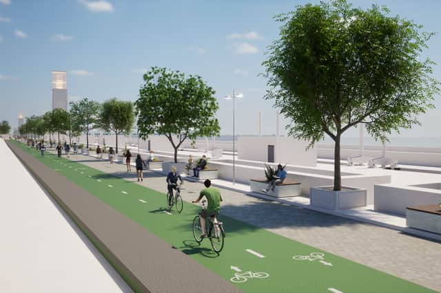 It opens the possibility of a first-ever cycling and pedestrian route over the river between Liverpool and Wirral and could also provide a defence against future flooding risks associated with climate change. Credit: via LCRCA