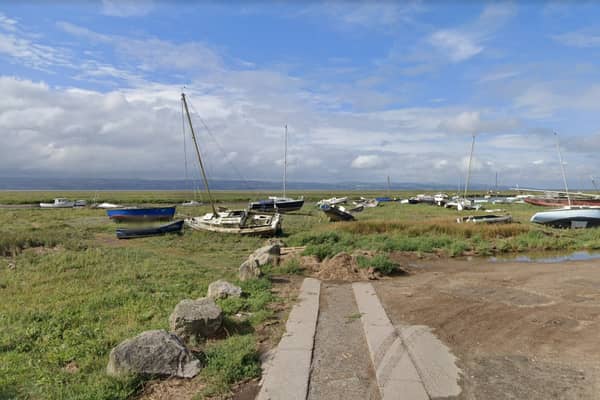 Heswall Beach boats. Credit: Google Street View