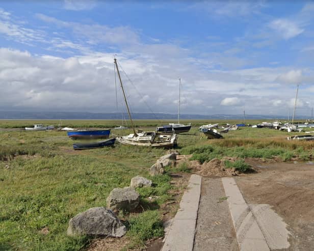 Heswall Beach boats. Credit: Google Street View