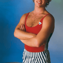 'Blue Peter' presenter and champion trampolinist Michael Sundin (1961 - 1989), circa 1985.