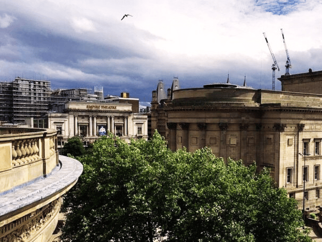 A view from the rooftop terrace at Liverpool Central Library. Image: Olivia Shaw
