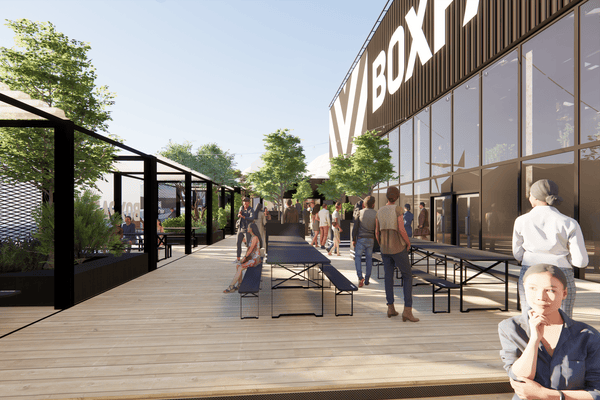 There will be a 5,430 sq.ft external terrace to offer al fresco dining and intimate events. Image: Boxpark Liverpool