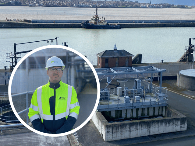 Steve Kenyon, county business leader for Merseyside for United Utilities, and Liverpool Waste Water Treatment Works. Image: Ed Barnes