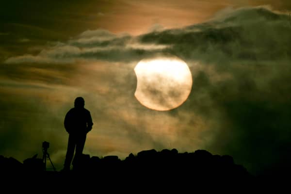 Stock photo by Toby Williams of the 2011 solar eclipse from Arthur's Seat.