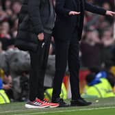 Liverpool manager Jurgen Klopp and Man Utd boss Erik ten Hag.  (Photo by Stu Forster/Getty Images)