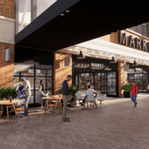 Indicative image/CGI of what the new location for Birkenhead Market at Princes Pavement could look like, subject to the designs being finalised. Image: Wirral Council