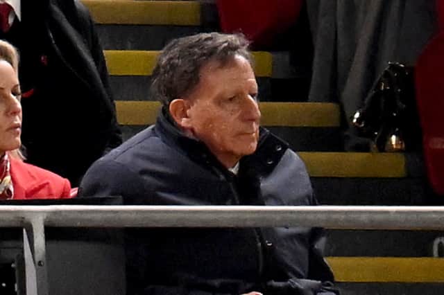 Tom Werner chairman of Liverpool Football Club during the UEFA Europa League 2023/24 Quarter-Final first leg match between Liverpool FC and Atalanta at Anfield on April 11, 2024 in Liverpool, England. (Photo by Andrew Powell/Liverpool FC via Getty Images)