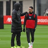 Liverpool manager Jurgen Klopp and Trent Alexander-Arnold. (Photo by John Powell/Liverpool FC via Getty Images)