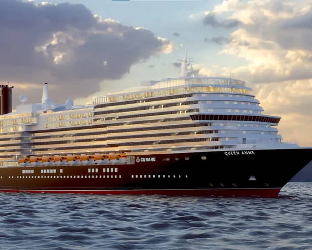 Cunard's new ship Queen Anne. Image: Cunard