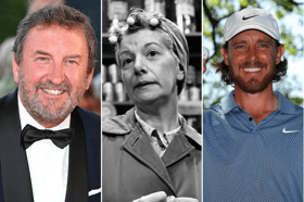 Lee Mack, Jean Alexander and Tommy Fleetwood. Image: Getty Images